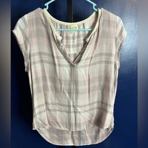 Cloth & Stone Sleeveless Plaid Top Size Small